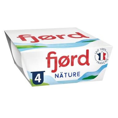 Fjord Yaourt nature crémeux, 4x125g