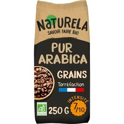 Naturela Café en grains bio Pur Arabica, 250g