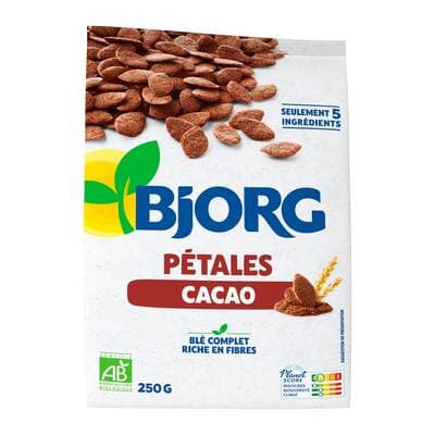 Bjorg Céréales Pétales Cacao, 250g