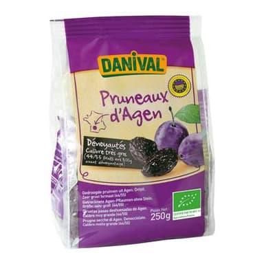 Danival Pruneaux Agen IGP dénoyautés très gros bio, 250g