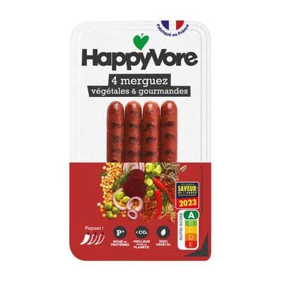 HappyVore Merguez Végétales et Picantes, 4x50g