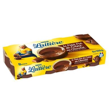 La laitière Petit pot de crème dessert chocolat, 8x100g