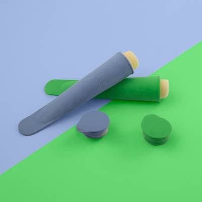 Dotz Set de 2 moules à glaces à presser en silicone platine 20x5cm, 2 pièces