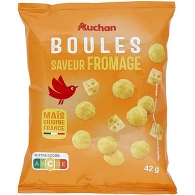 Auchan Biscuits soufflés au fromage, 42g