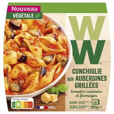 WW Conchiglie aux Aubergines Grillées Tomates Cuisinées et Fromages, 290g