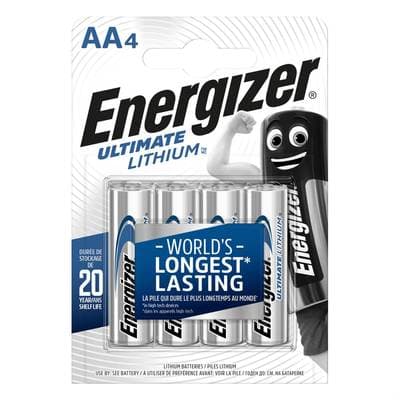 Energizer 4 Piles LR06 / AA Lithium Ultimate, 4  piles