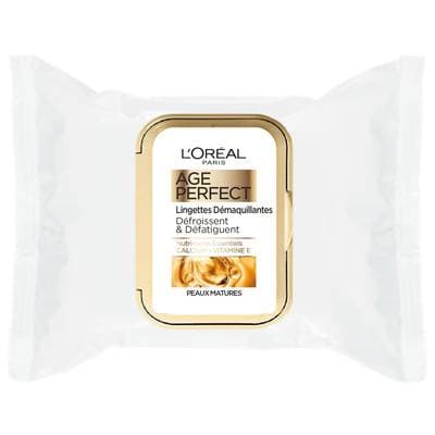 L'Oréal Lingettes démaquillantes yeux et visage Age Perfect, 25 lingettes