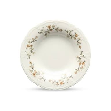 Collection Retro Assiette creuse 23,5/14xH4cm brown flower Retro