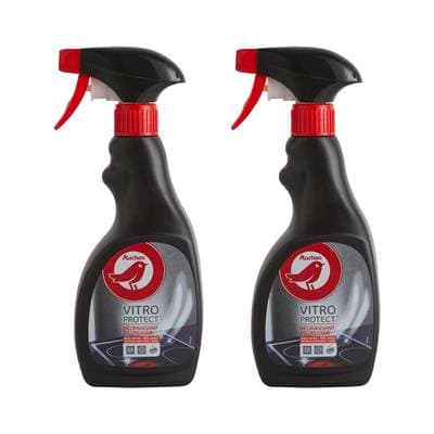 Auchan Spray Vitro protect dégraissant plaques vitroceramic et induction, Lot de 2x500ml