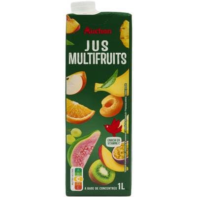 Auchan Jus multifruits à base de concentré, 1L