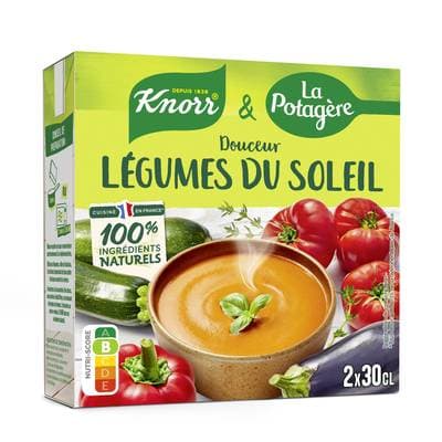 Knorr & La Potagère Douceur Légumes du Soleil Soupe liquide en brique individuelle, 2x30cl