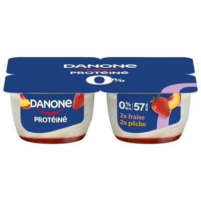 Danone Mousse au fromage blanc sur lits de fruits 0%mg, 4x115g