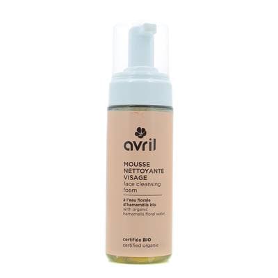 Avril Mousse nettoyante visage bio, 150ml