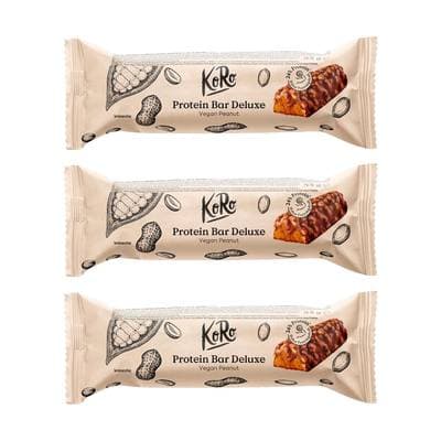 Koro Barre protéinée Deluxe vegan cacahuète, Lot de 3x55g