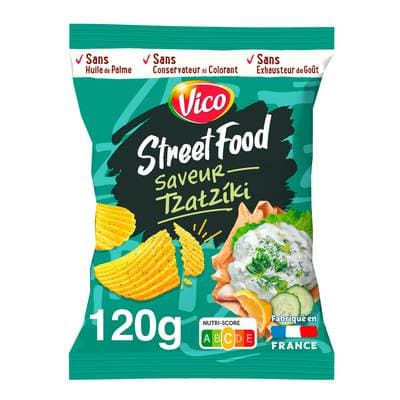 Vico Chips ondulées Street Food saveur Tzatziki, 120g