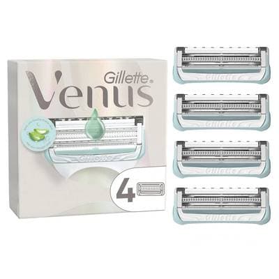 Gillette Venus Lames de rasoir Pour Femme Satin Care Aloe Vera, 4 lames