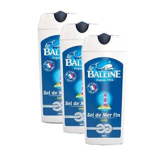 La Baleine Sel de mer fin iodé, Lot de 3x125g