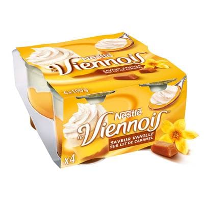 Viennois Liégois vanille sur lit de caramel, 4x100g