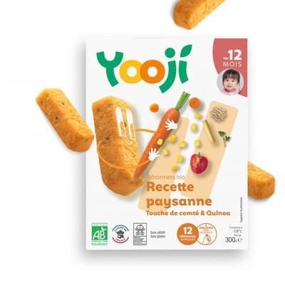 3760234500444 - Yooji - Mes petits Bâtonnets Bio- Recette paysanne quinoa et touche de Comté dès 12 mois