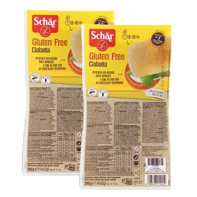 Schär Pain ciabatta sans gluten, Lot de 2x200g