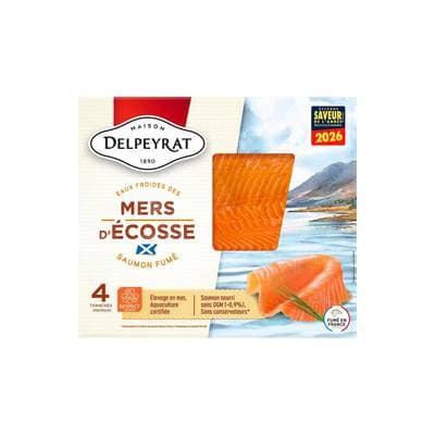 Delpeyrat Saumon Fumé d'Ecosse, 4 tranches - 110g