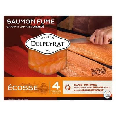 Delpeyrat Saumon Fumé d'Ecosse, 4 tranches - 110g