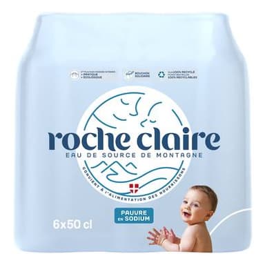 Roche Claire Eau de source de Montagne, 6x50cl