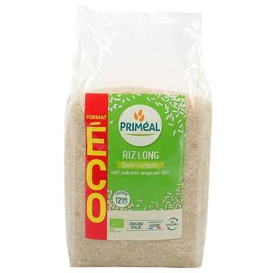 Priméal Riz long 1/2 complet bio, 2KG