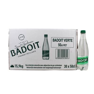 Badoit Eau gazeuse minérale naturelle, finement pétillante, 30x50cl