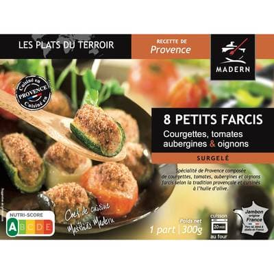 Madern Petits farcis- Courgettes, Tomates, Aubergines et Oignons, 8x37,5g