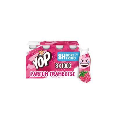 P'tit Yop Yaourt à boire Framboise, 8x100g