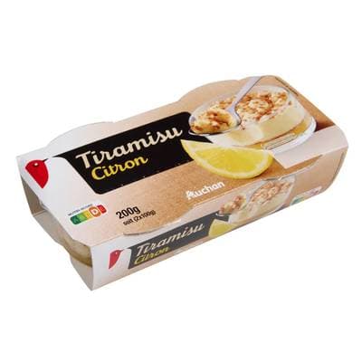 Auchan Tiramisu Citron, 2x100g
