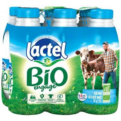 Lactel - Lait bio 1/2 écrémé