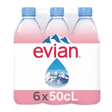 Evian Eau minérale naturelle, 6x50cl