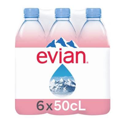 Evian Eau minérale naturelle, 6x50cl