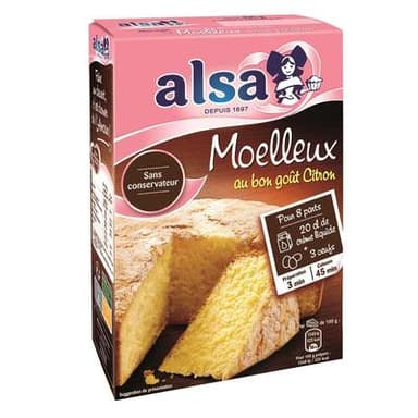 Alsa Préparation gâteau moelleux citron, 435g