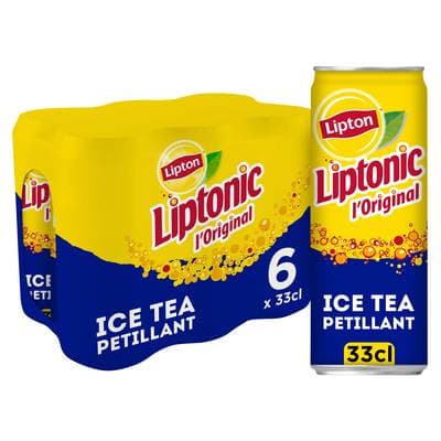 Liptonic Thé glacé pétillant, 6x33cl