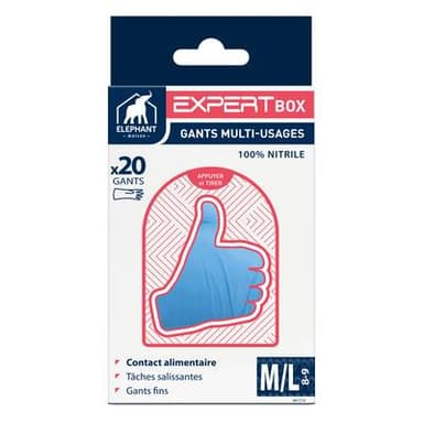 Elephant Gants Expert'Box - Taille M/L, 20 gants