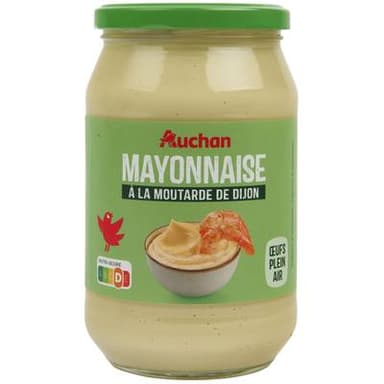 Auchan Mayonnaise à la moutarde de Dijon et oeufs plein air en bocal, 710g