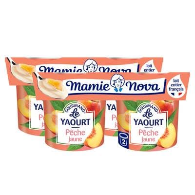 Mamie Nova Gourmand pêche, Lot de 2 - 2x150g