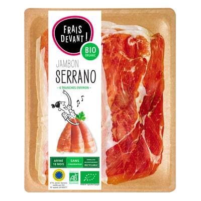 Frais Devant Jambon Serrano Bio, 70g
