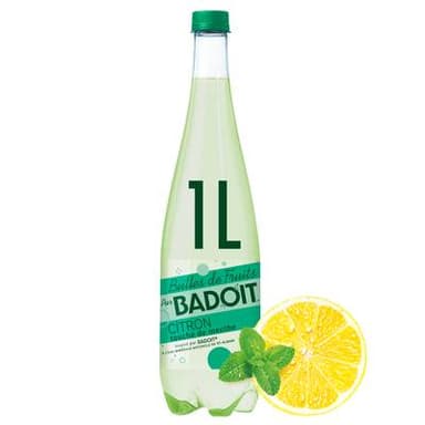 Badoit Bulles de fruits citron touche de menthe, 1L