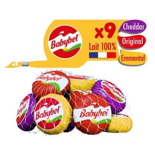 Babybel Minis fromages saveurs panachées, 9 portions - 180g