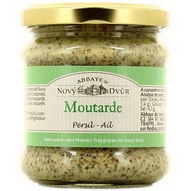Abbaye De Novy Dvur Moutarde parfumée au persil et à l'ail, 210g