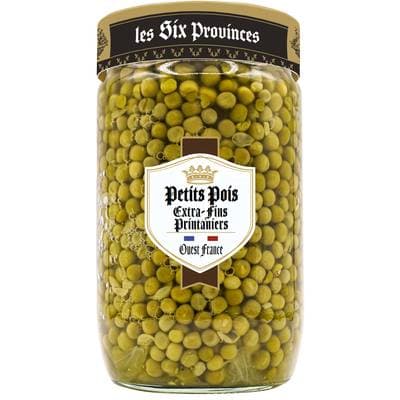 Les Six Provinces Petits Pois Extra-Fins Printaniers en bocal, 660g