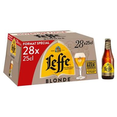 Leffe Bière blonde d'Abbaye 6.6°, 28x25cl