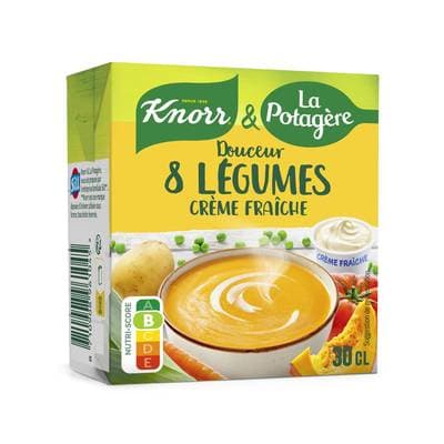 Knorr & La Potagère Soupe Douceur de 8 légumes à la crème fraîche, 30cl
