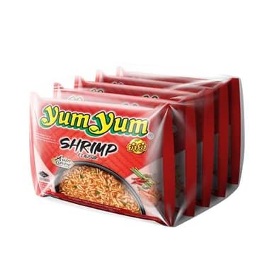 Yum Yum Soupe Nouilles Instantanées Saveur Crevettes, 5x60g