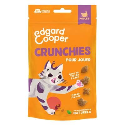 Edgard Cooper Crunchy Poulet Sans Céréales - Friandise pour chat, 50g