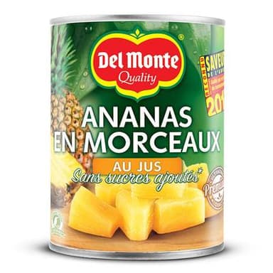 Del Monte Ananas en morceaux, 350g